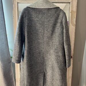 Express Gray Pea Coat Wool Blend Timeless Design